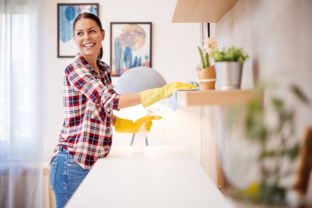 Woman cleaning